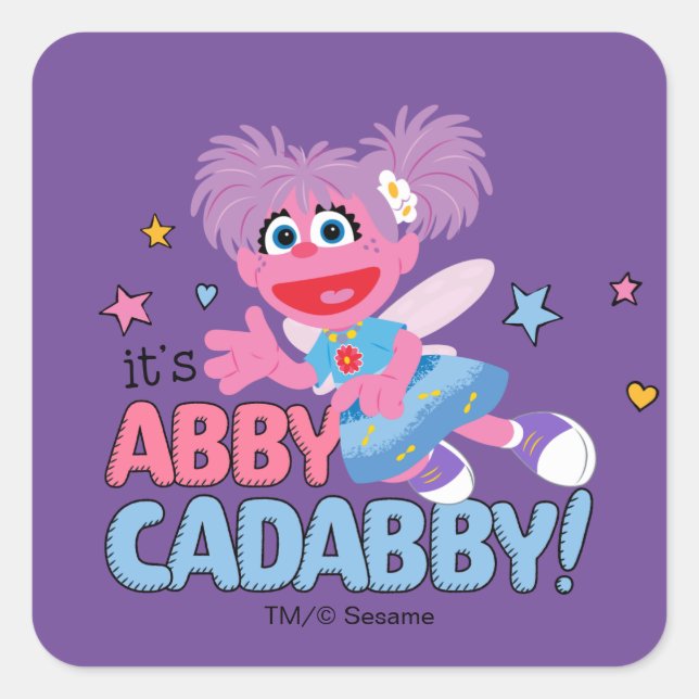 Sticker Carré C'est Abby Cadabby ! (Devant)