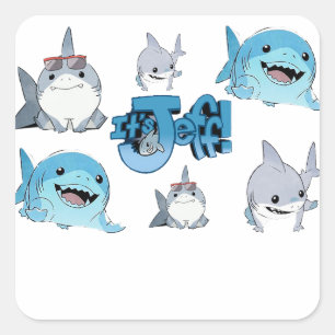 Sticker Carré C'est Jeff le personnage de la bande dessinée de l