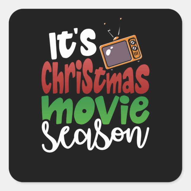 Sticker Carré C'est la saison de Noël (Devant)