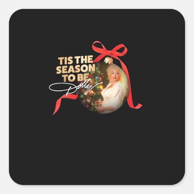 Sticker Carré C'Est La Saison Pour Dolly Retro Classic (Devant)