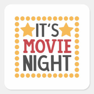 Sticker Carré C'est la soirée cinéma