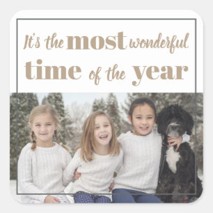 Sticker Carré C'est le moment le plus merveilleux de l'année !