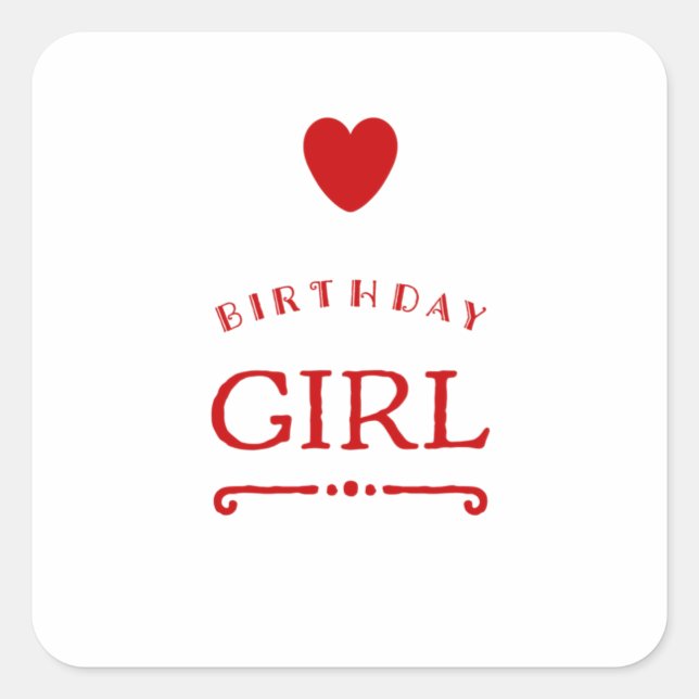 Sticker Carré C'est mon anniversaire aujourd'hui (Devant)