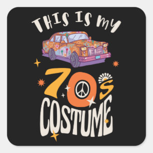 Sticker Carré C'est mon costume les années 70