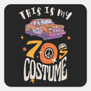 Sticker Carré C'est mon costume les années 70