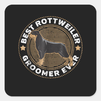 Sticker Carré C'est mon meilleur rottweiler