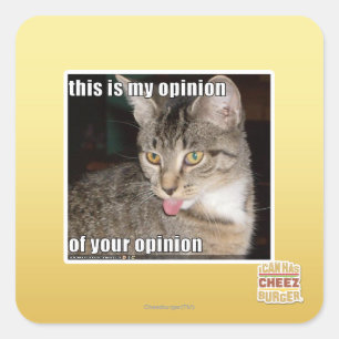 Sticker Carré c'est mon opinion