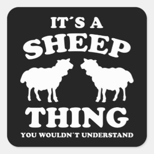 Sticker Carré C'Est Un Mouton Design Sheeps Lamb Farmer Cadeau