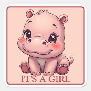 Sticker Carré C'EST UNE FILLE - Révélation de genre