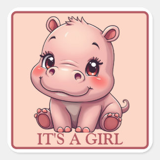 Sticker Carré C'EST UNE FILLE - Révélation de genre