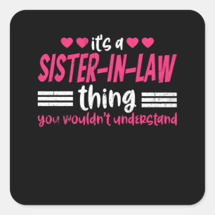 Sticker Carré C'est une Soeur en Droit