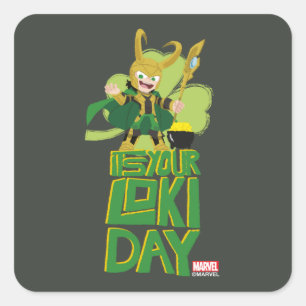 Sticker Carré C'est votre journée Loki