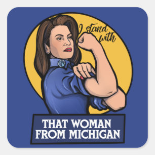Sticker Carré Cette femme du Michigan Gretchen Whitmer