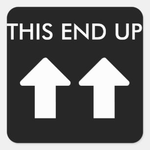 Sticker Carré Cette flèche se termine en blanc