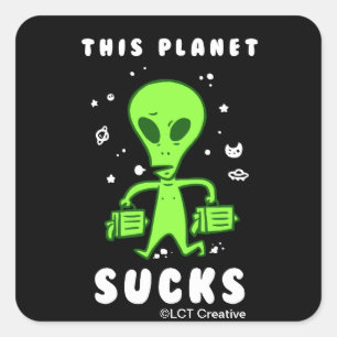 Sticker Carré Cette Planète Sucre