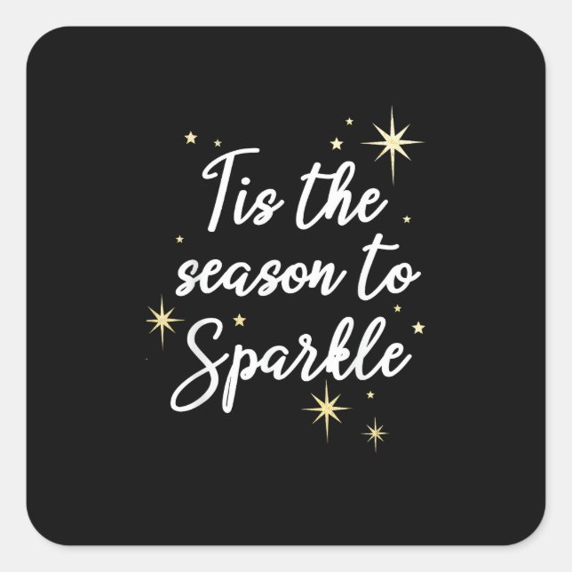 Sticker Carré Cette Saison Pour Éclater Noël (Devant)