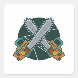 Sticker Carré Chainsaws