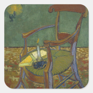 Sticker Carré Chaise de Gauguins par Vincent van Gogh