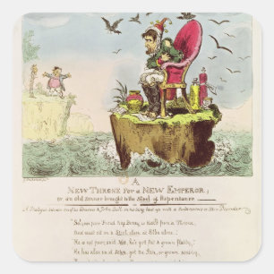 Sticker Carré Chaise osseuse de l'Île d'Elbe, éditée par S.