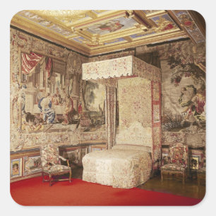 Sticker Carré Chambre de lit du roi