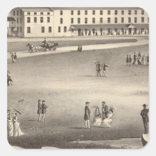 Sticker Carré Chambre de Long Beach, Long Beach, NJ