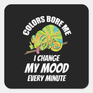 Sticker Carré Chameleon - Les couleurs sont ennuyeuses