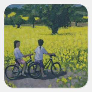 Sticker Carré Champ jaune Kedleston Derby