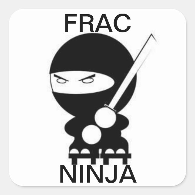 Sticker Carré Champ pétrolier de Frac (Devant)