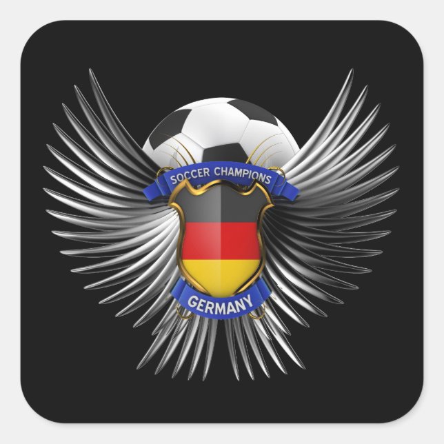 Sticker Carré Champions de football d'Allemagne (Devant)