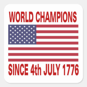 Sticker Carré Champions du monde depuis 1776