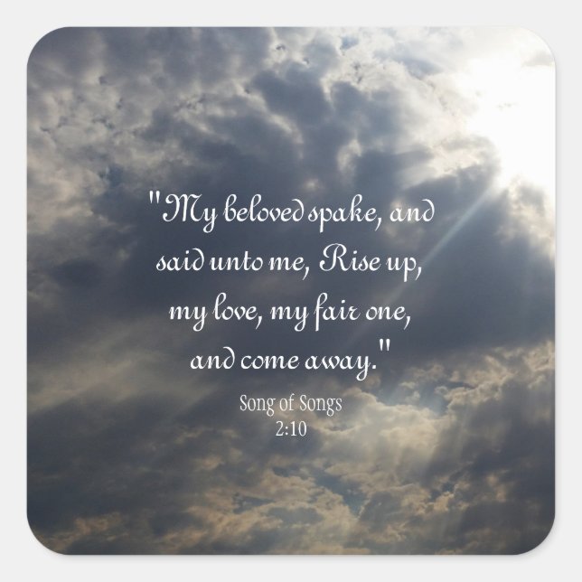 Sticker Carré Chanson des chansons 2:10 (Devant)