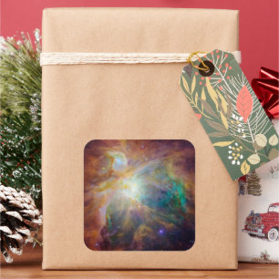 Sticker Carré Chaos au coeur du composite Spitzer Hubble Orion