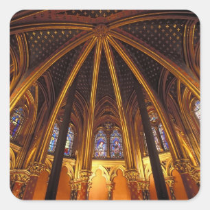 Sticker Carré Chapelle basse de La Sainte-Chapelle, Paris,