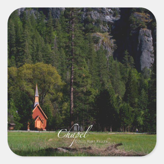 Sticker Carré Chapelle de Yosemite (Devant)