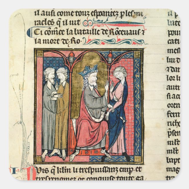 Sticker Carré Charlemagne envoyant Ganelon (Devant)