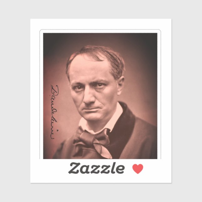 Sticker Carré Charles Baudelaire (Feuille)