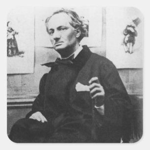 Sticker Carré Charles Baudelaire avec les gravures, c.1863