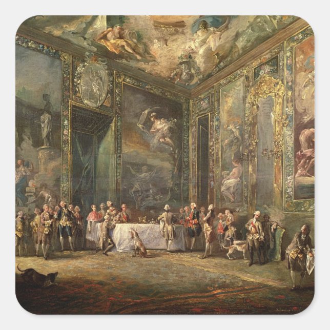 Sticker Carré Charles III de Borbon, déjeuner avant son (Devant)