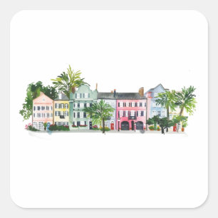 Sticker Carré Charleston Caroline du Sud