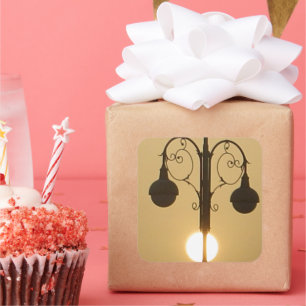 Sticker Carré Charme victorien : Posts Vintage Streetlight