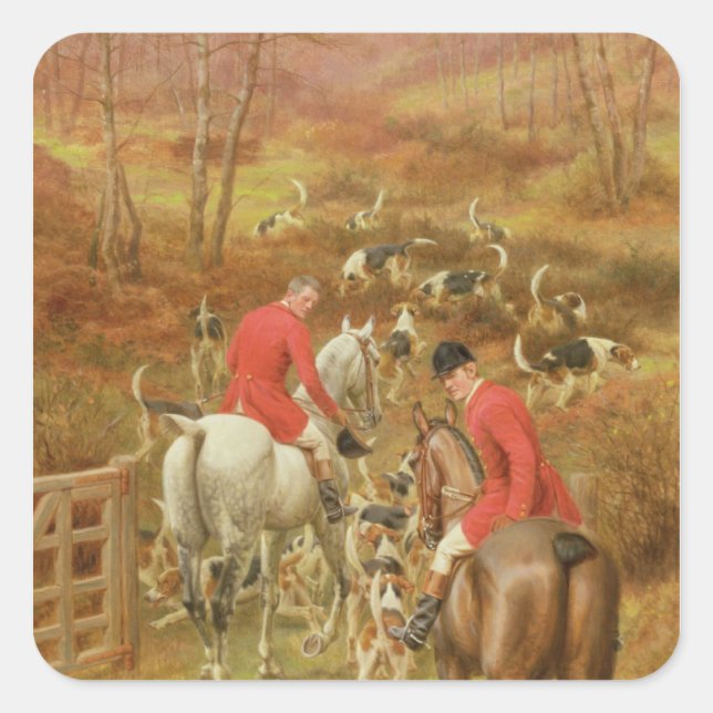 Sticker Carré Chasse, 1906 (Devant)
