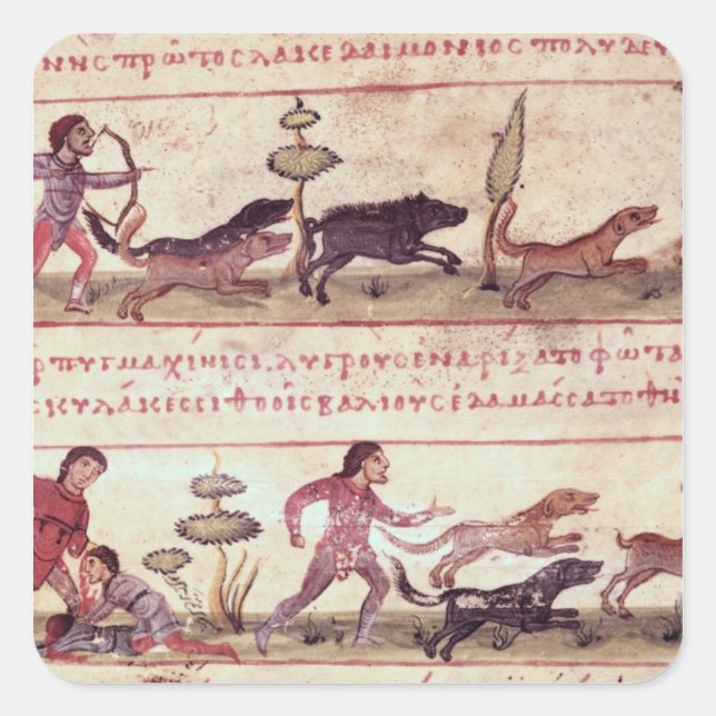 Sticker Carré Chasse aux cerfs (Devant)