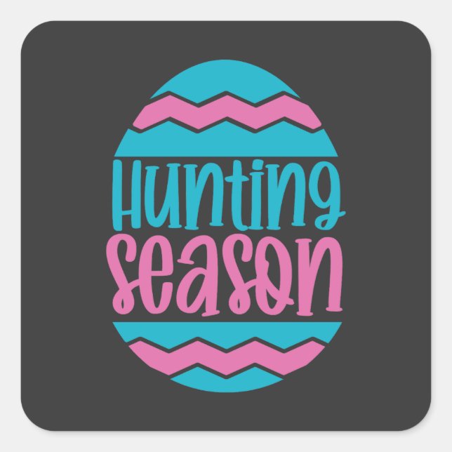 Sticker Carré Chasse aux oeufs de Pâques. Célébrer (Devant)