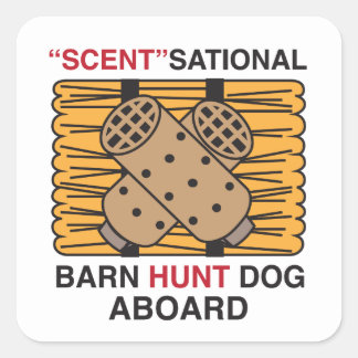 Sticker Carré Chasse-chien à la grange à parfum