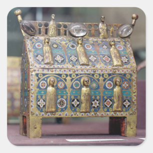 Sticker Carré Chasse de reliquaire, Limoges, c.1200-50
