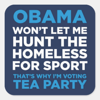 Sticker Carré Chasser les sans-abri