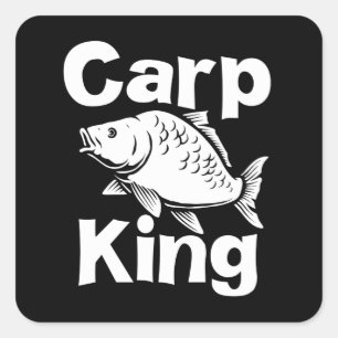 Sticker Carré Chasseur de carpes Pêcheur pêcheur pêcheur pêcheur