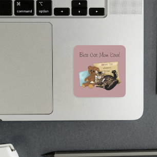Sticker Carré Chat de la Fête des Mères