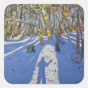 Sticker Carré Château 2008 d'Elvaston d'hiver