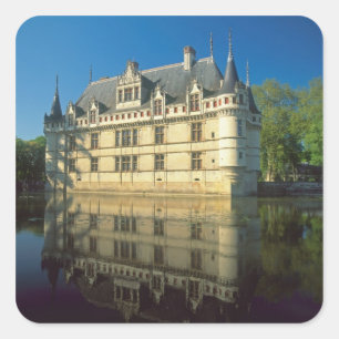 Sticker Carré Château d'Azay-le-Rideau, Indre-et-Loire,